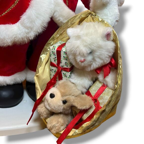 Santas Best Holiday Animation Santa Claus AA African American Motionette NO PLUG - Picture 6 of 11